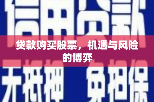 宁晋贷款购买股票，机遇与风险的博弈