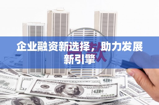 宁晋企业融资新选择，助力发展新引擎
