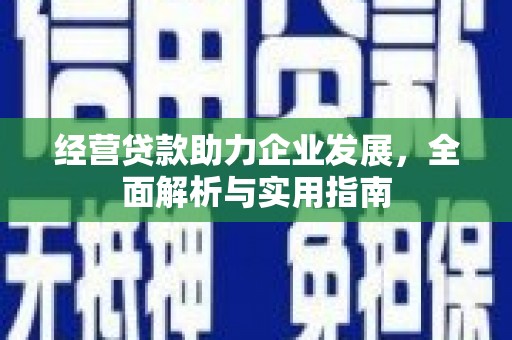 宁晋经营贷款助力企业发展，全面解析与实用指南