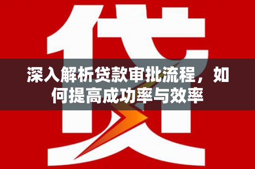 宁晋深入解析贷款审批流程，如何提高成功率与效率