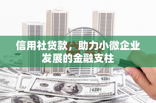 宁晋信用社贷款，助力小微企业发展的金融支柱