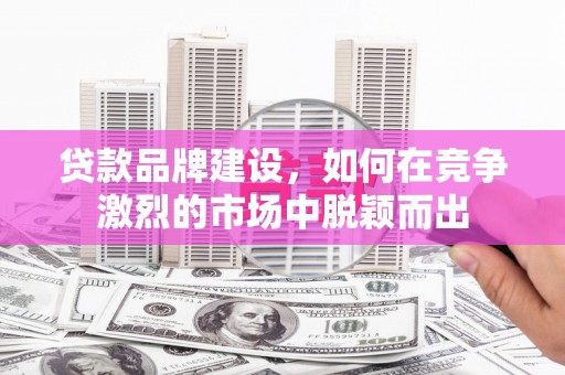 宁晋贷款品牌建设，如何在竞争激烈的市场中脱颖而出