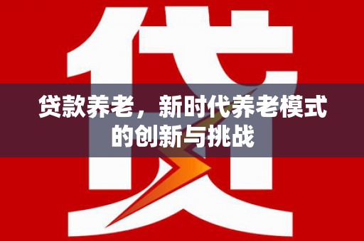 宁晋贷款养老，新时代养老模式的创新与挑战