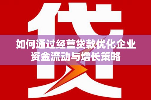 宁晋如何通过经营贷款优化企业资金流动与增长策略