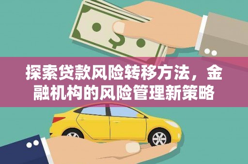 宁晋探索贷款风险转移方法，金融机构的风险管理新策略