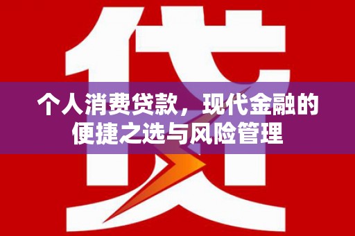 宁晋个人消费贷款，现代金融的便捷之选与风险管理
