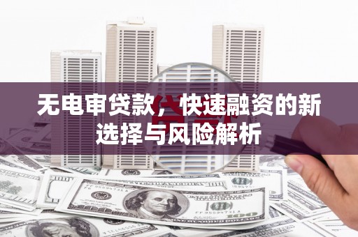 宁晋无电审贷款，快速融资的新选择与风险解析