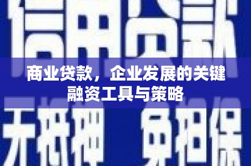 宁晋商业贷款，企业发展的关键融资工具与策略
