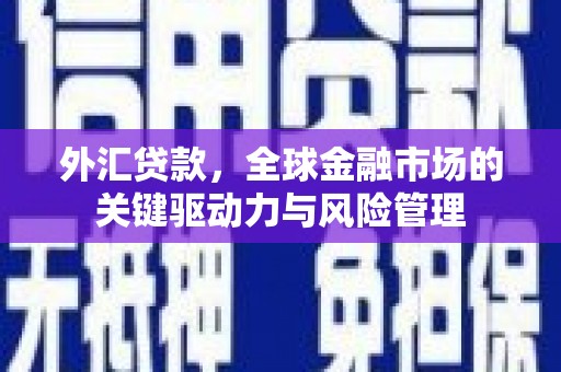 宁晋外汇贷款，全球金融市场的关键驱动力与风险管理