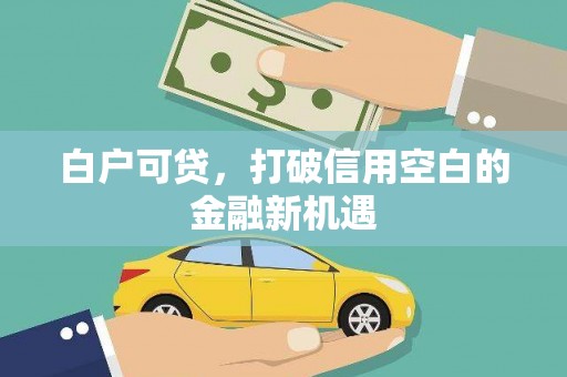 宁晋白户可贷，打破信用空白的金融新机遇