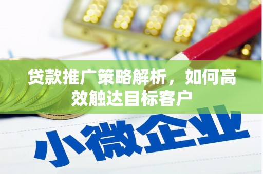 宁晋贷款推广策略解析，如何高效触达目标客户