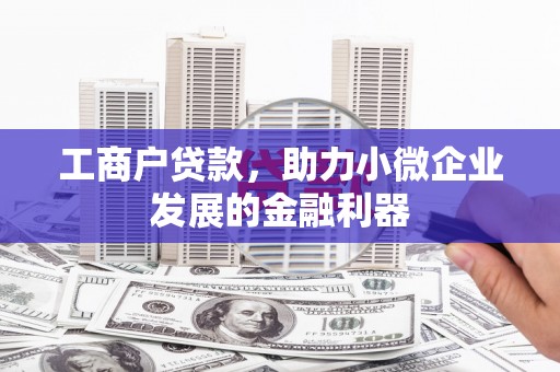 宁晋工商户贷款，助力小微企业发展的金融利器