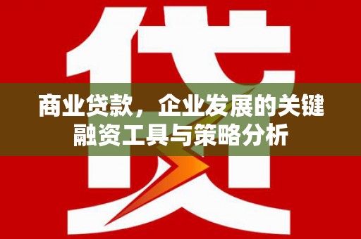 宁晋商业贷款，企业发展的关键融资工具与策略分析