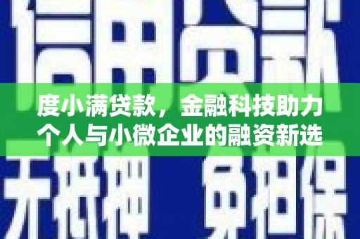 宁晋度小满贷款，金融科技助力个人与小微企业的融资新选择