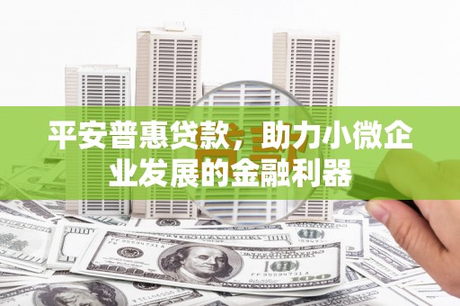宁晋平安普惠贷款，助力小微企业发展的金融利器