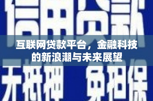 宁晋互联网贷款平台，金融科技的新浪潮与未来展望
