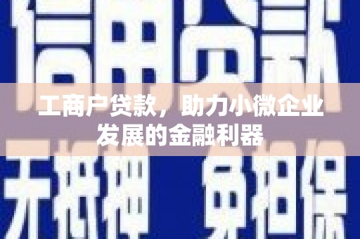 宁晋工商户贷款，助力小微企业发展的金融利器