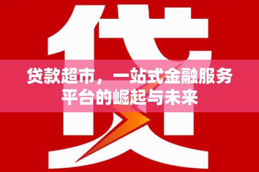 宁晋贷款超市，一站式金融服务平台的崛起与未来