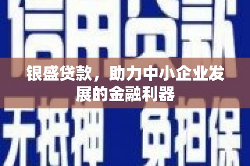 宁晋银盛贷款，助力中小企业发展的金融利器