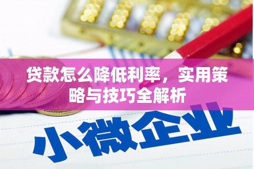 宁晋贷款怎么降低利率，实用策略与技巧全解析