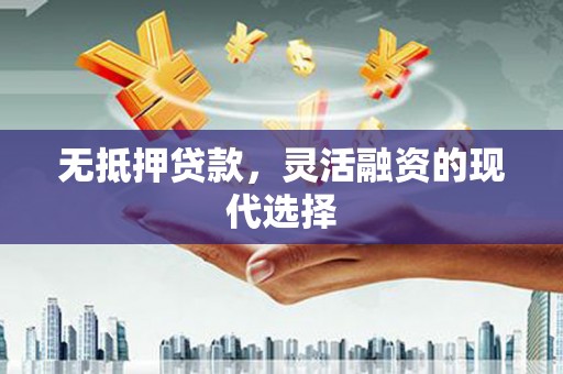 宁晋无抵押贷款，灵活融资的现代选择