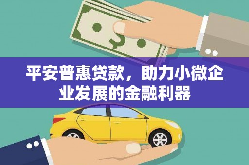 宁晋平安普惠贷款，助力小微企业发展的金融利器