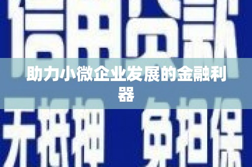 宁晋助力小微企业发展的金融利器