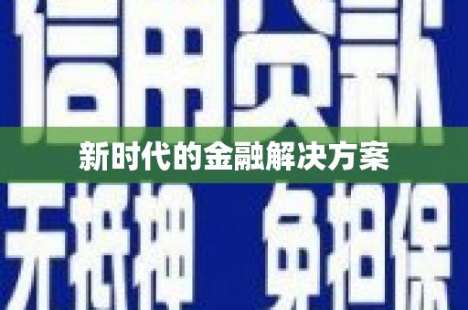 宁晋新时代的金融解决方案