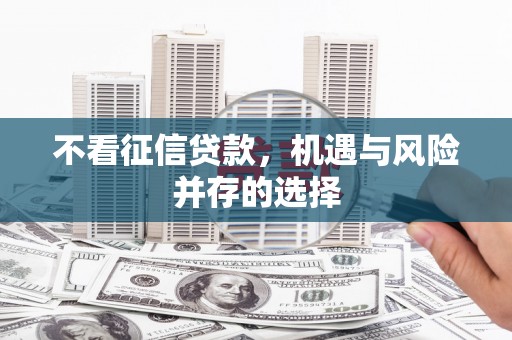 宁晋不看征信贷款，机遇与风险并存的选择