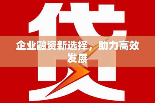 宁晋企业融资新选择，助力高效发展