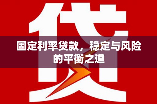 宁晋固定利率贷款，稳定与风险的平衡之道